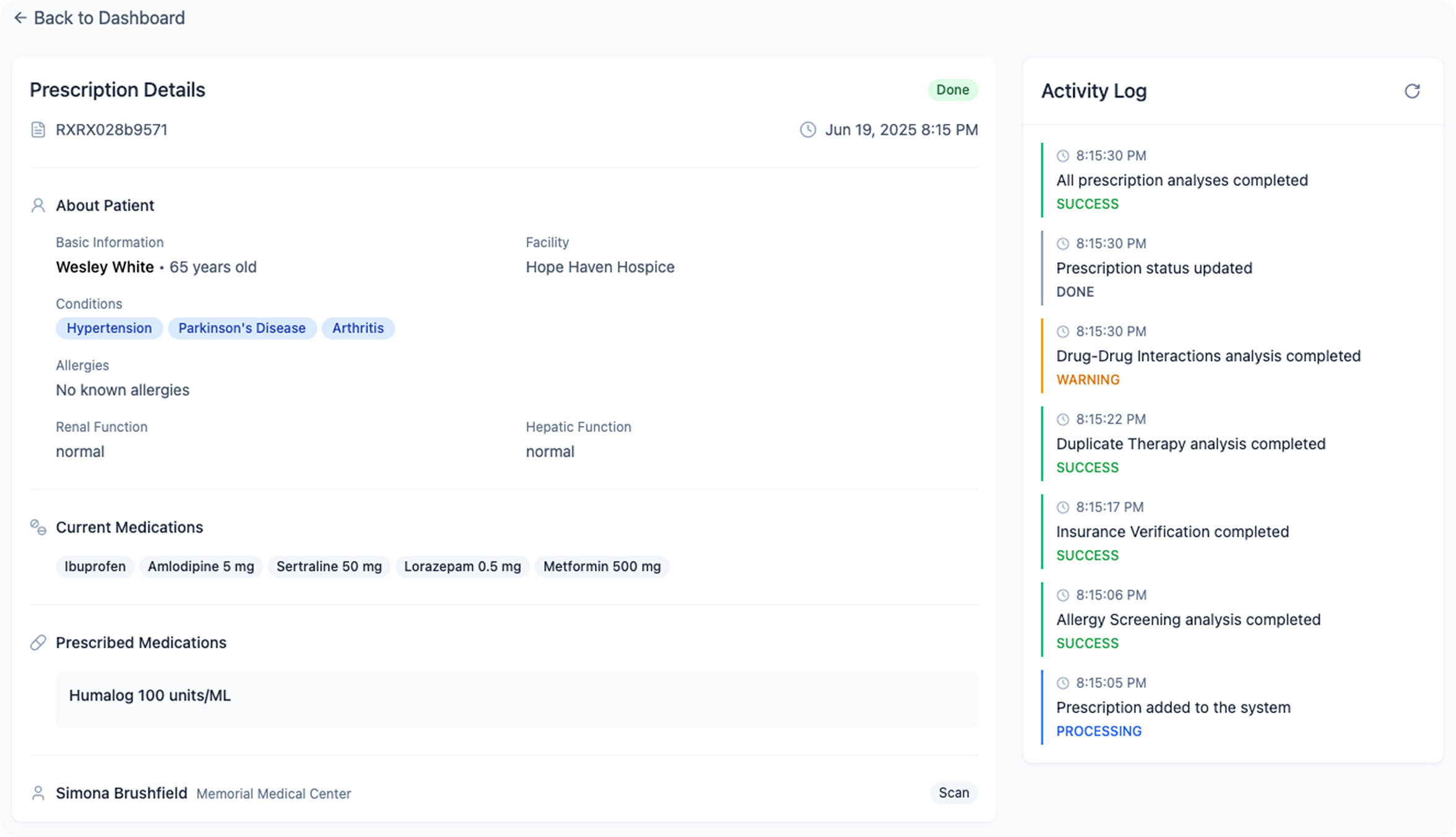 Comprehensive Prescription Details